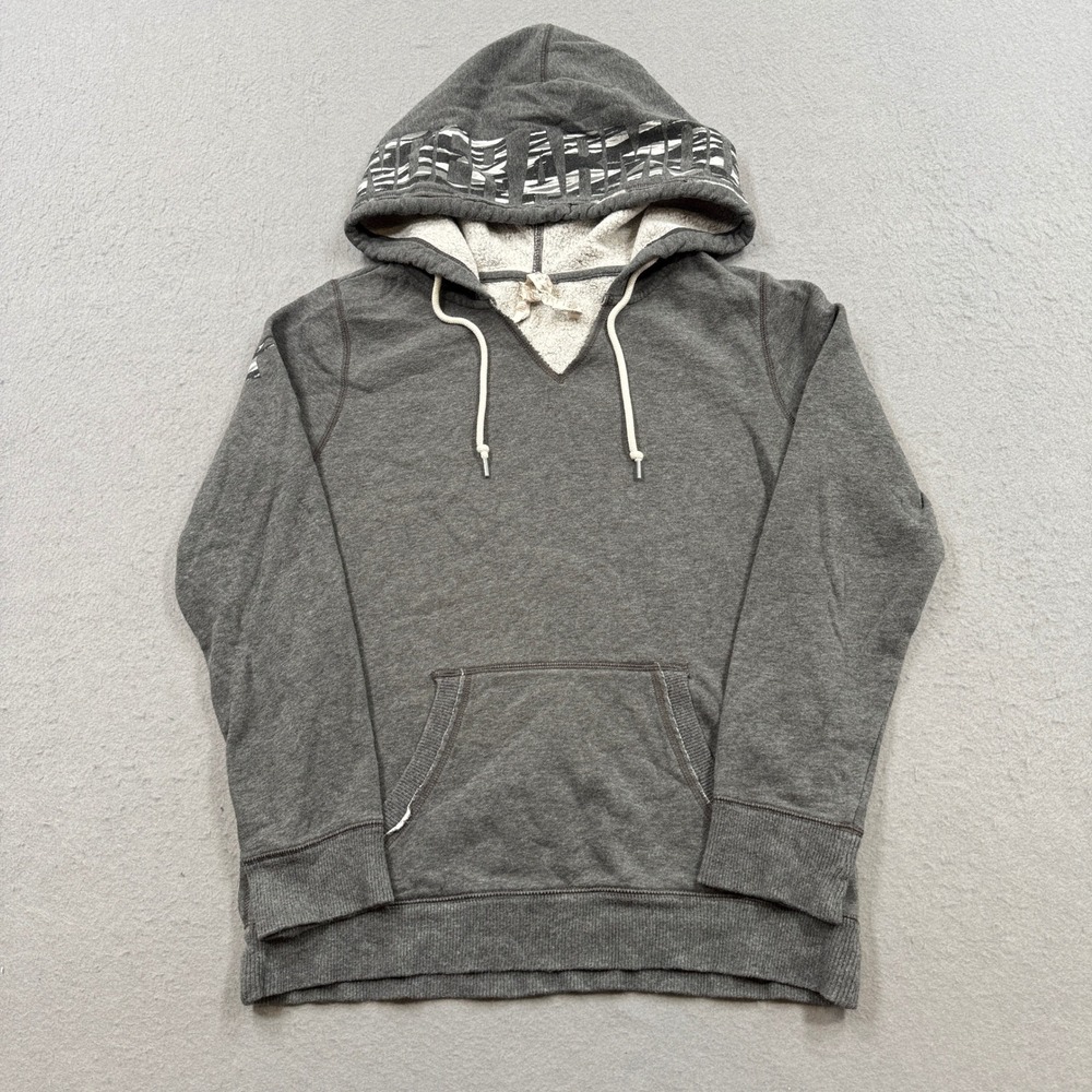 Y2K Under Armour Hoodie Women's XS Gray Fleece Lined Loose Pullover Streetwear